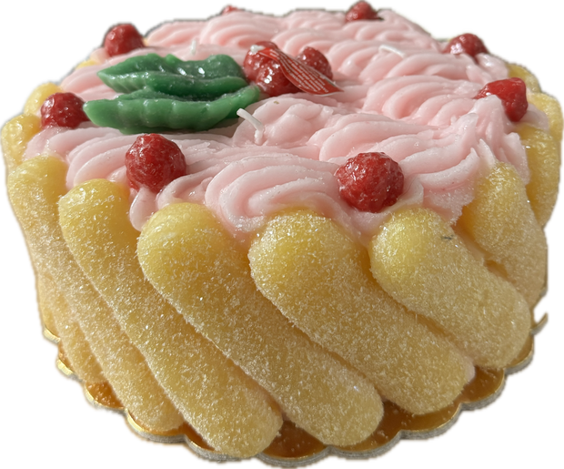 Strawberry Ladyfinger Cake Candle