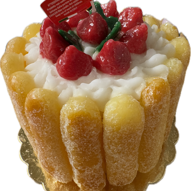 Strawberry Meringue Cake Candle