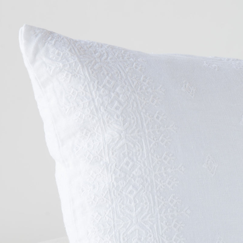 Ines Throw Pillow, Lumbar White