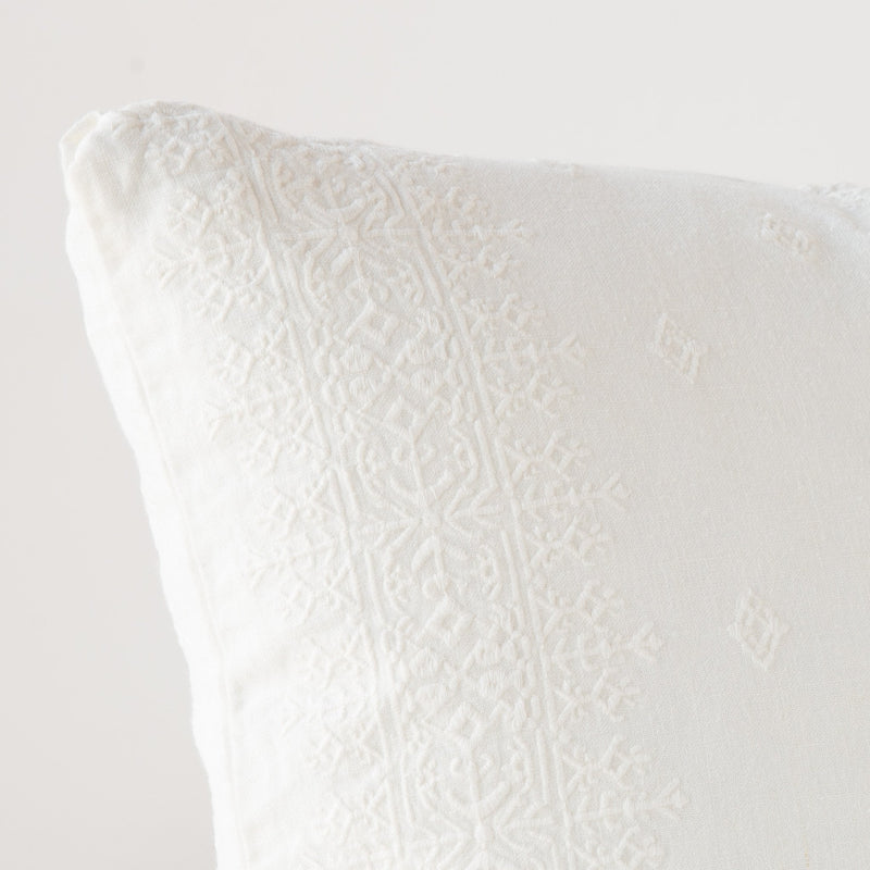 Ines Throw Pillow, Lumbar Winter White