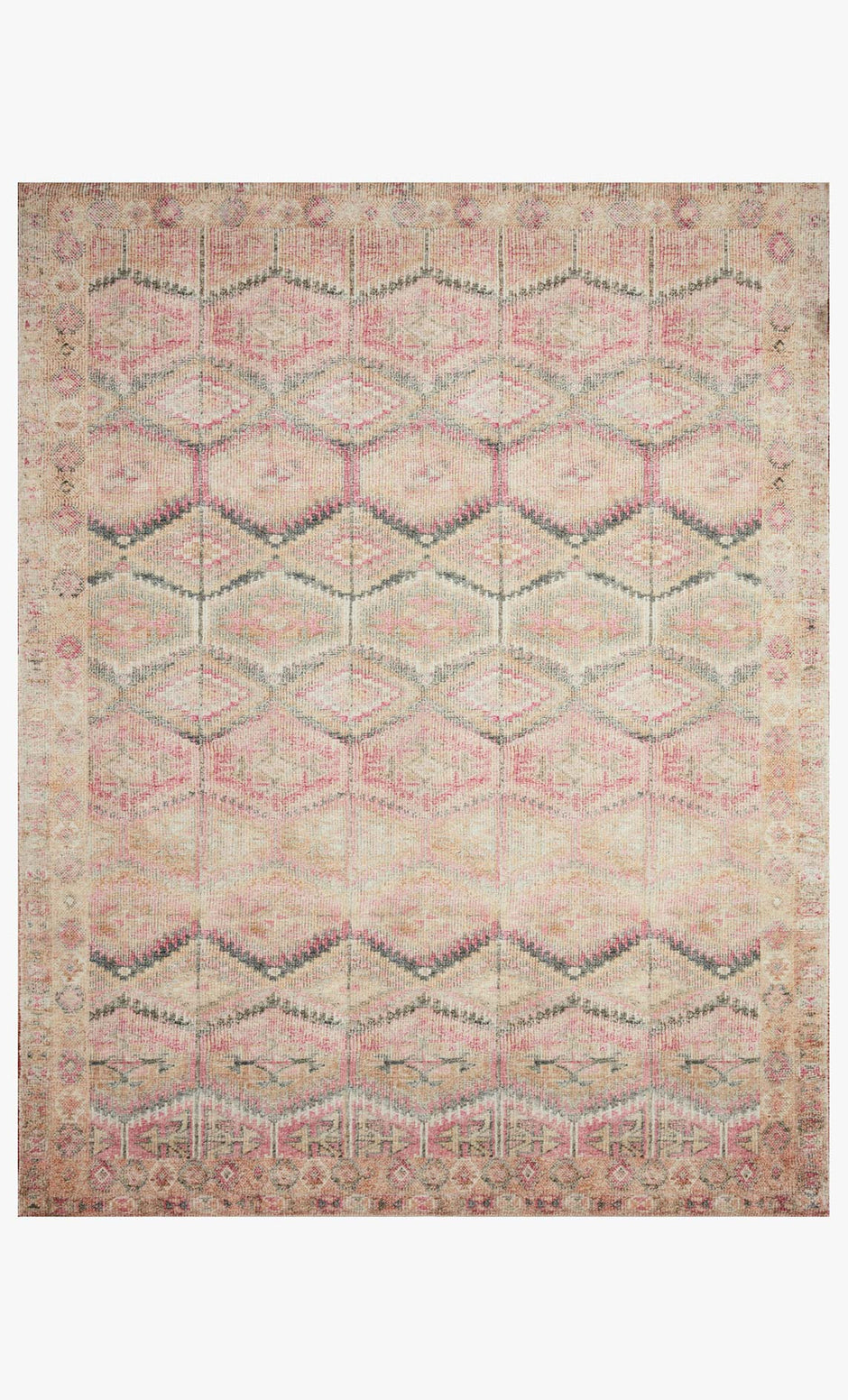 Layla Rug Pink/Lagoon