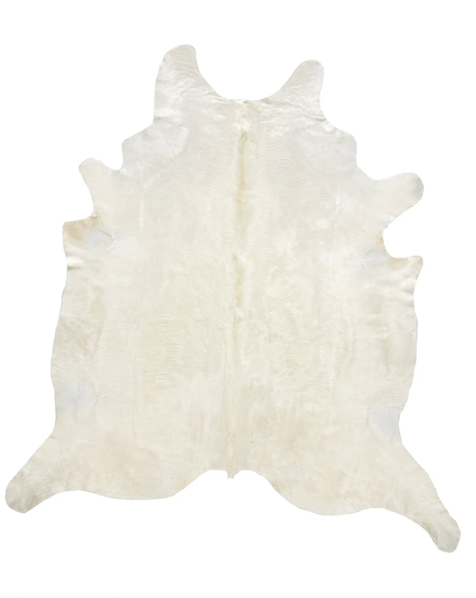 Cowhide Rug L White/Ivory - Maaribu