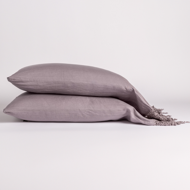 Linen Pillowcase with Frida Lace