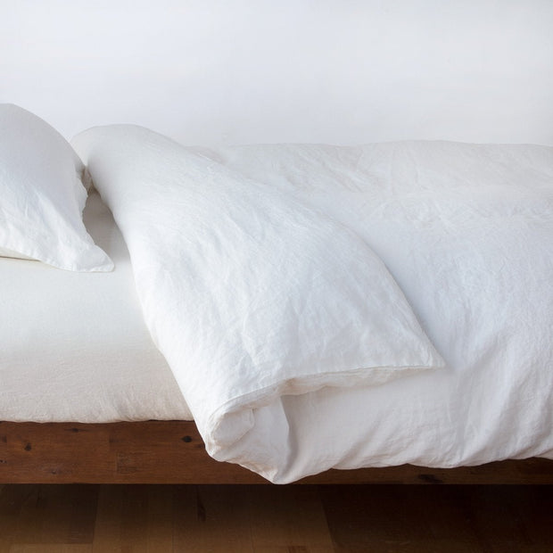 Linen Duvet Cover Winter White King