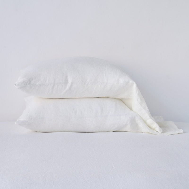Linen Pillowcase Winter White Standard