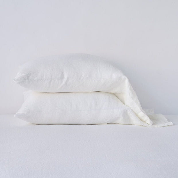 Linen Pillowcase Winter White Standard