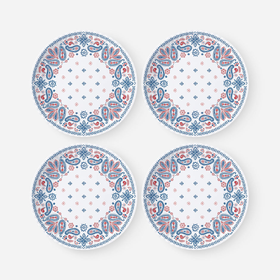 American Holiday App Plates Melamine Set/4 - Maaribu