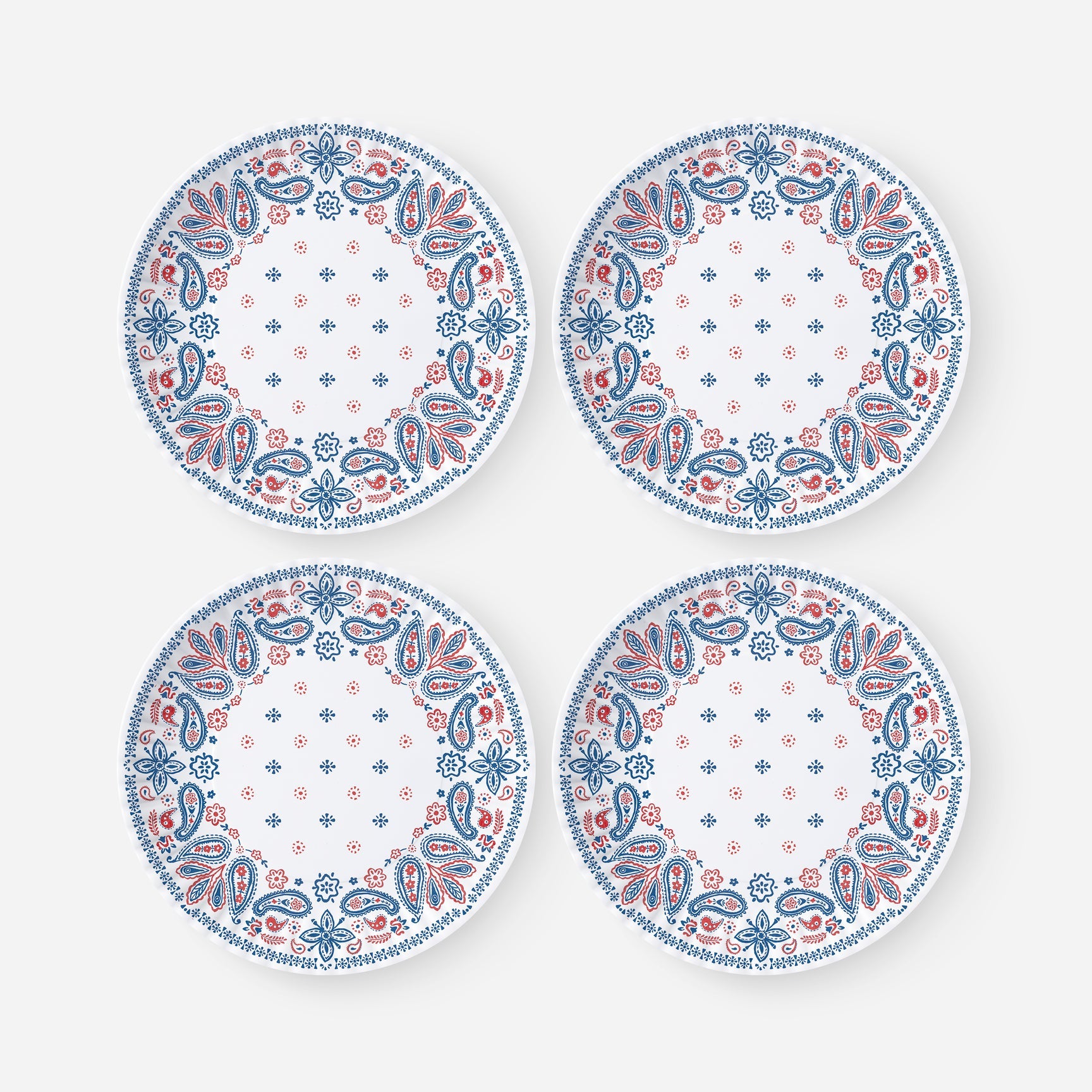 American Holiday App Plates Melamine Set/4 - Maaribu