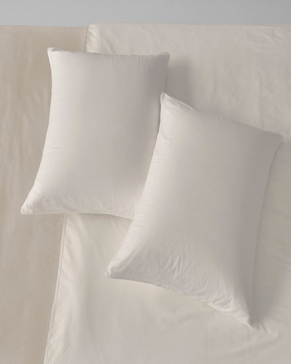 Society Limonta Miro Pillowcase Set/2 Bianco Euro