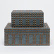 Made Goods Landon Boxes Blue Grey Set/2