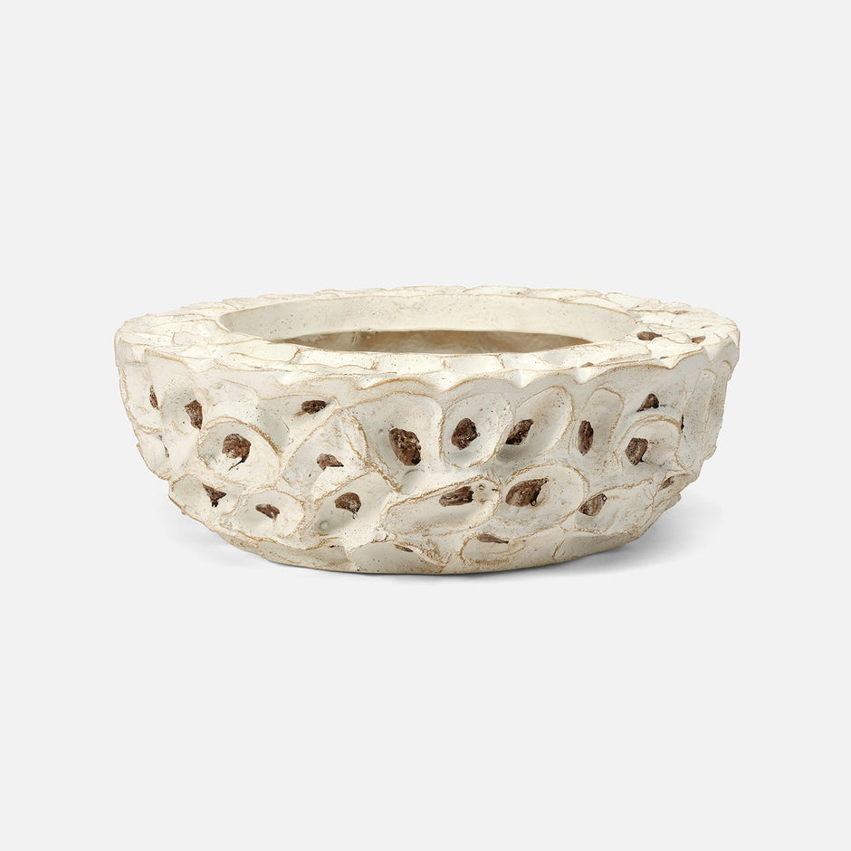 Made Goods Malta Bowl Realistic Natural Oyster Stonecast