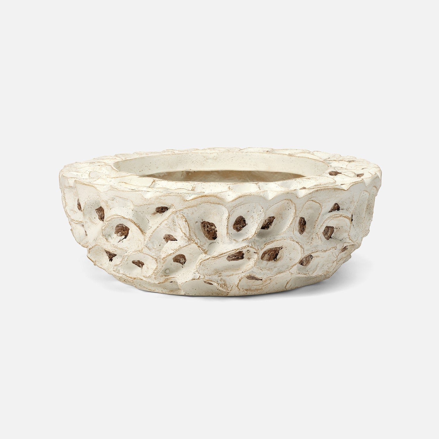 Made Goods Malta Bowl Realistic Natural Oyster Stonecast