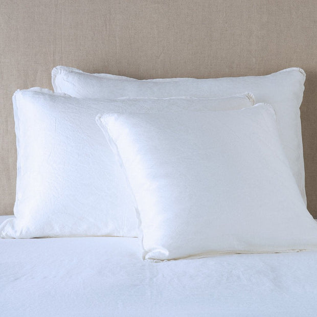 Paloma Sham, Silk Velvet Petite Flange White Euro
