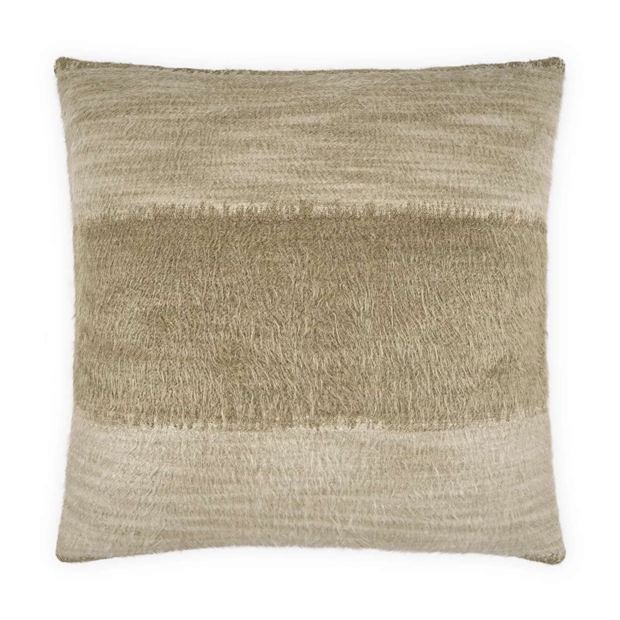 A square-shaped throw pillow with a solid pattern in a biscotti color.
