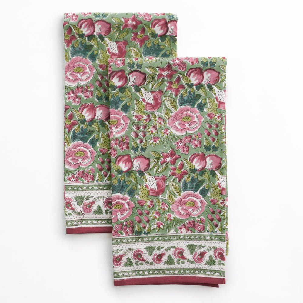 Garden Wine & Rose Tea Towels Set/2 - Maaribu