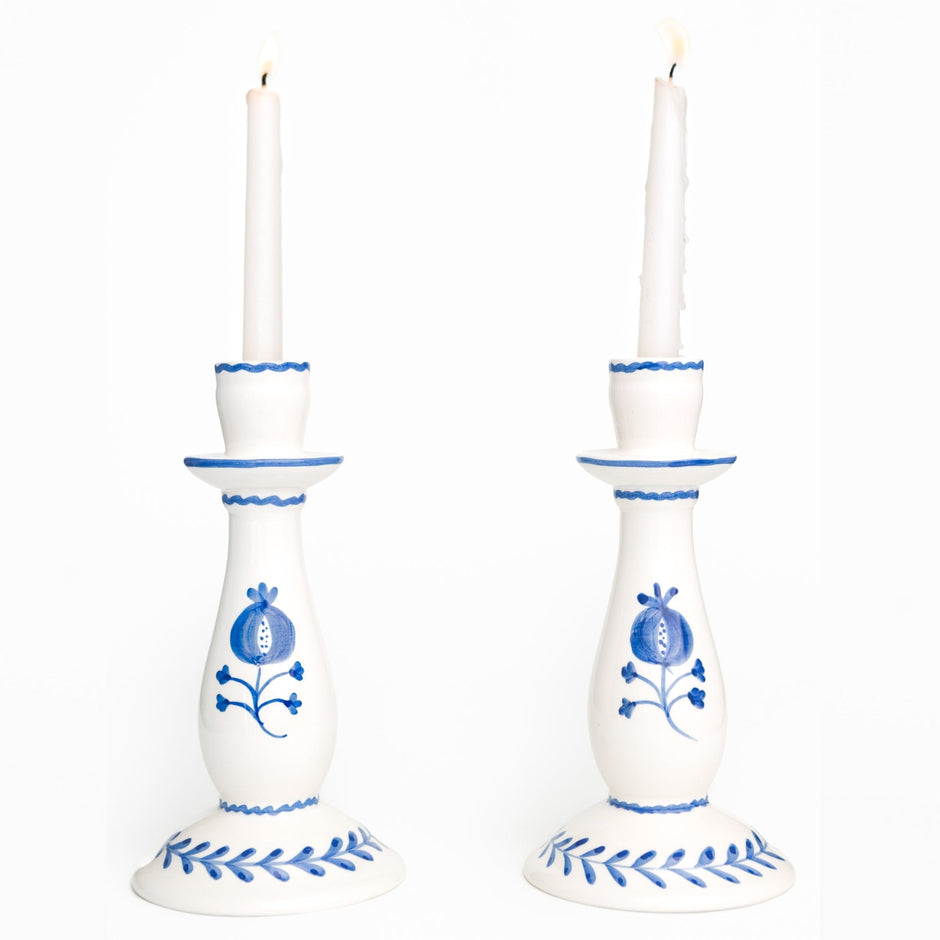 Trio Sketch Blue Candlesticks Set/2 - Maaribu