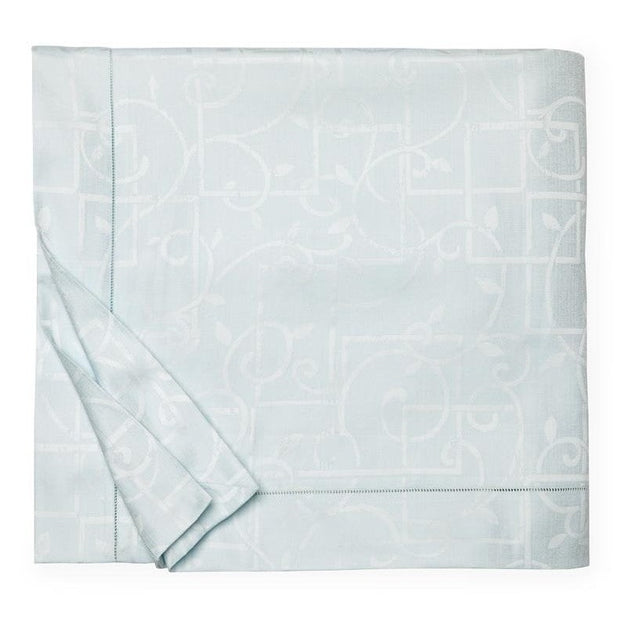 Graticcio Cotton Duvet Cover Aquamarine Queen