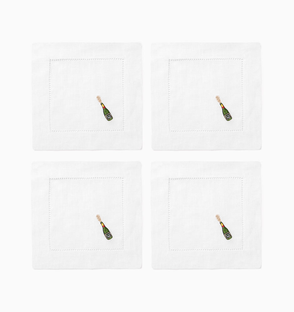 Sferra Champagne Cocktail Napkin Set/4