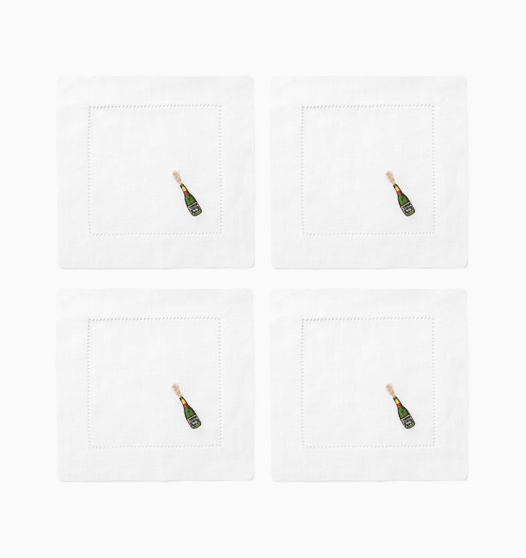 Sferra Champagne Cocktail Napkin Set/4