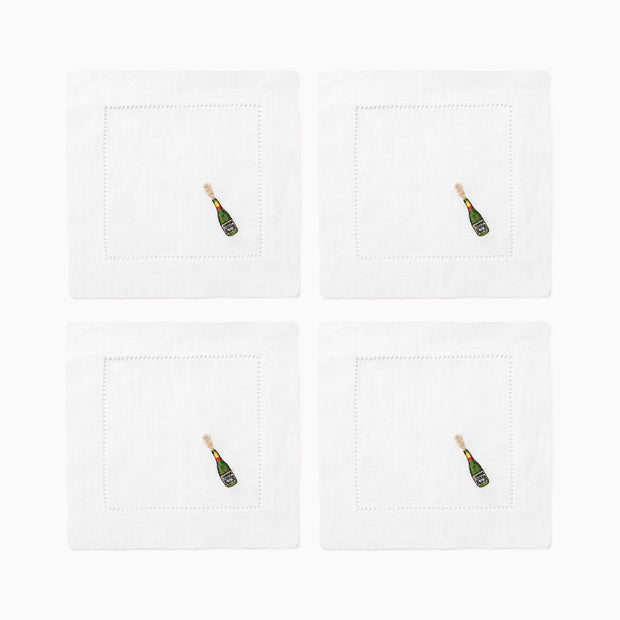 Sferra Champagne Cocktail Napkin Set/4