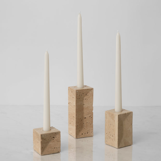 Sferra Travertino Candle Holders Set/3
