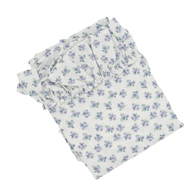 Rosebud Tatter Ruffle Sham Lilac Standard