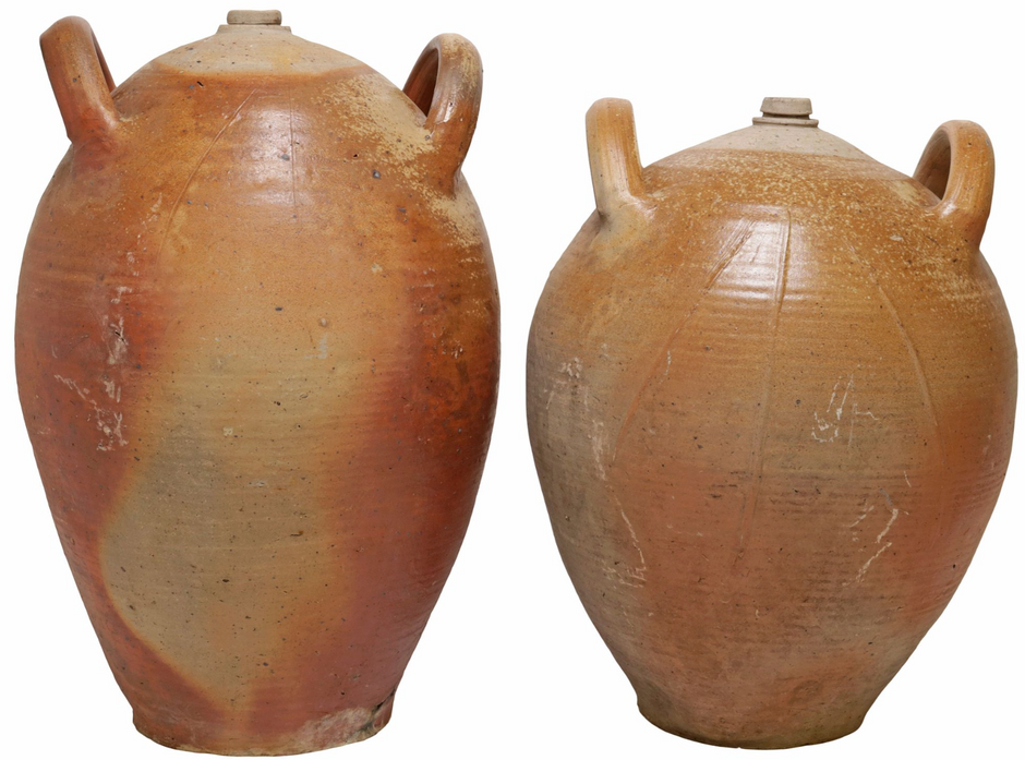 Vintage French Stoneware Oil Jug