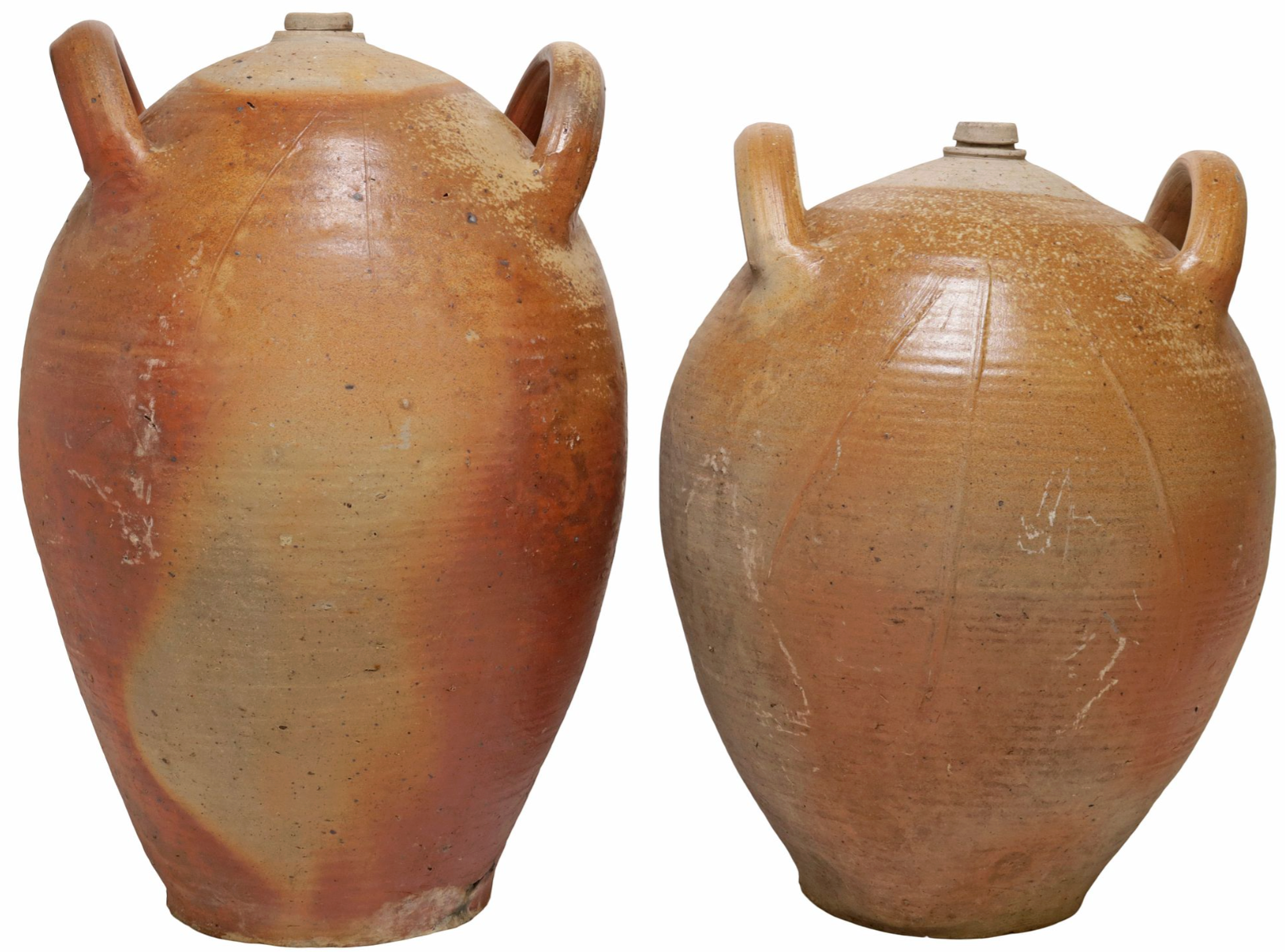 Vintage French Stoneware Oil Jug