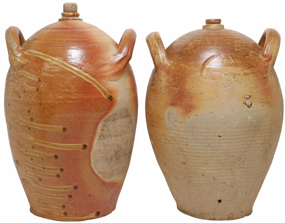 Vintage French Stoneware Oil Jug