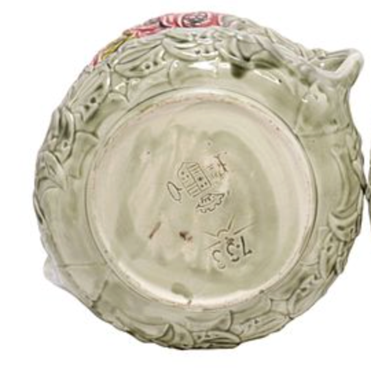 Vintage French Art Nouveau Majolica Planter