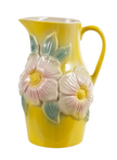 Stoneware Floral Pitcher
