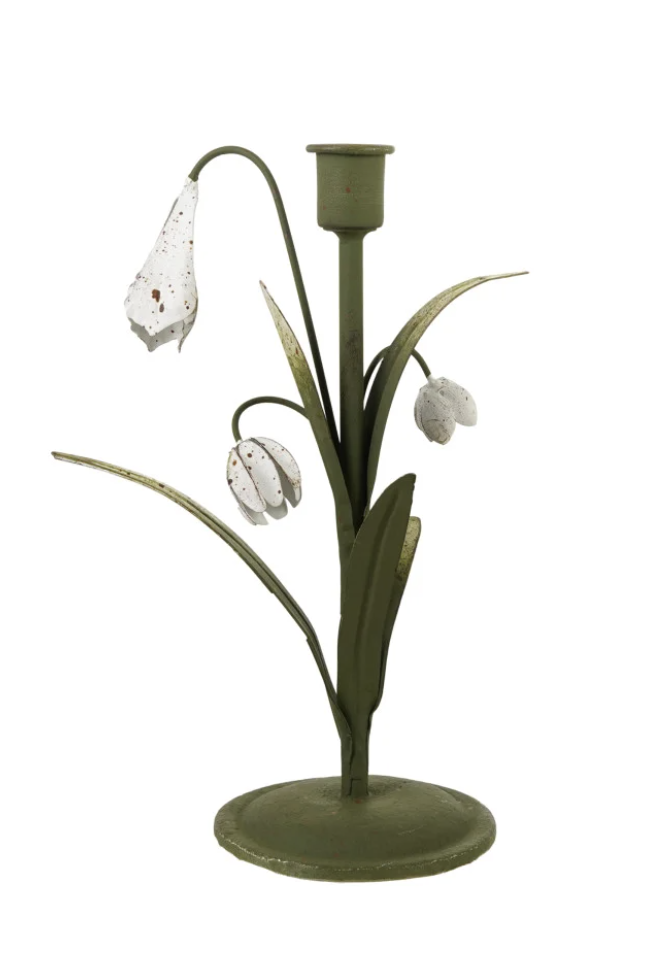 Toleware Lily of the Valley Taper Holder