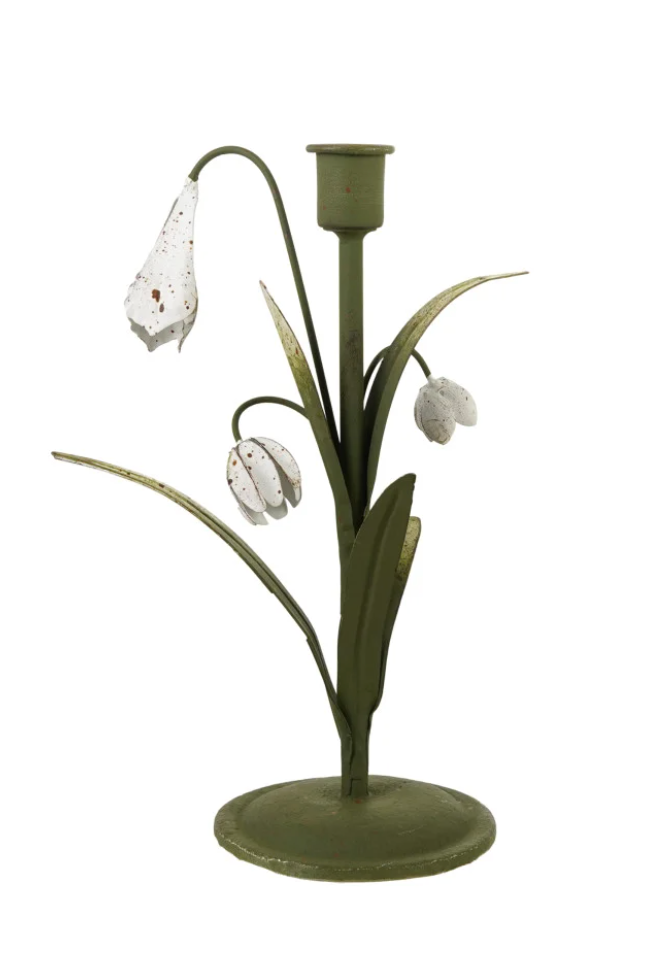 Toleware Lily of the Valley Taper Holder