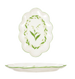 Embossed Stoneware Scalloped Platter