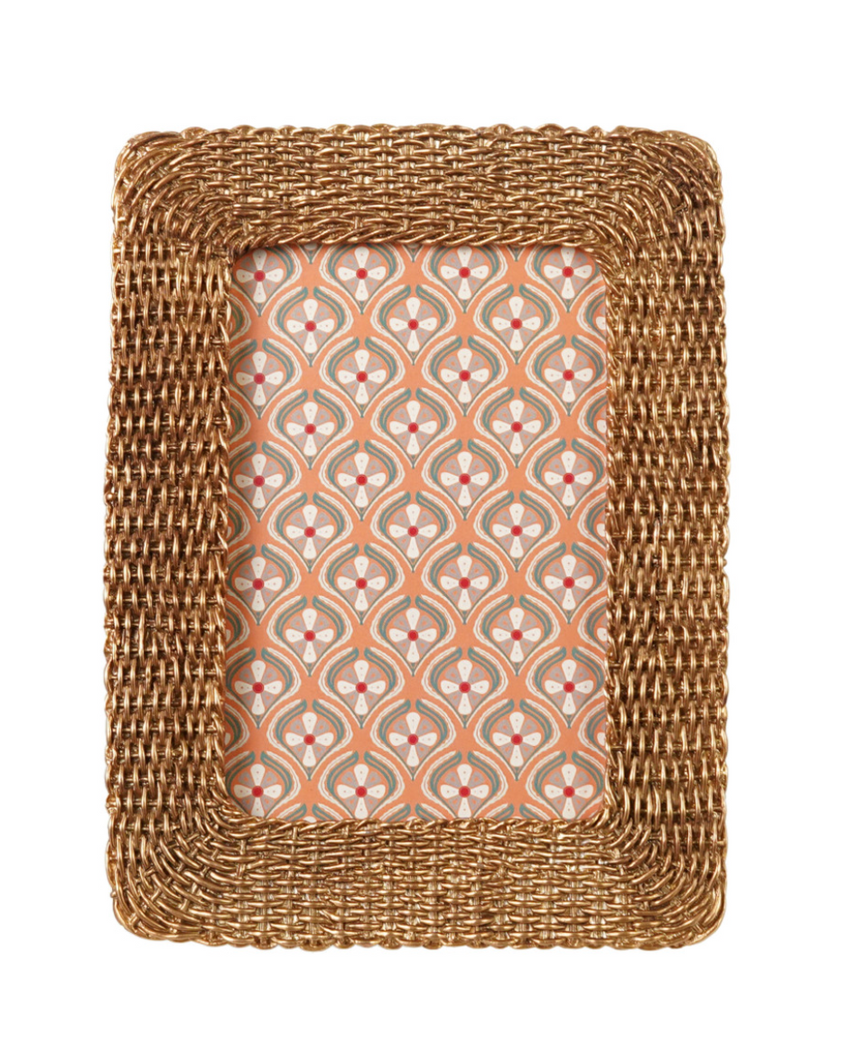 Gold Woven Photo Frame 4x6
