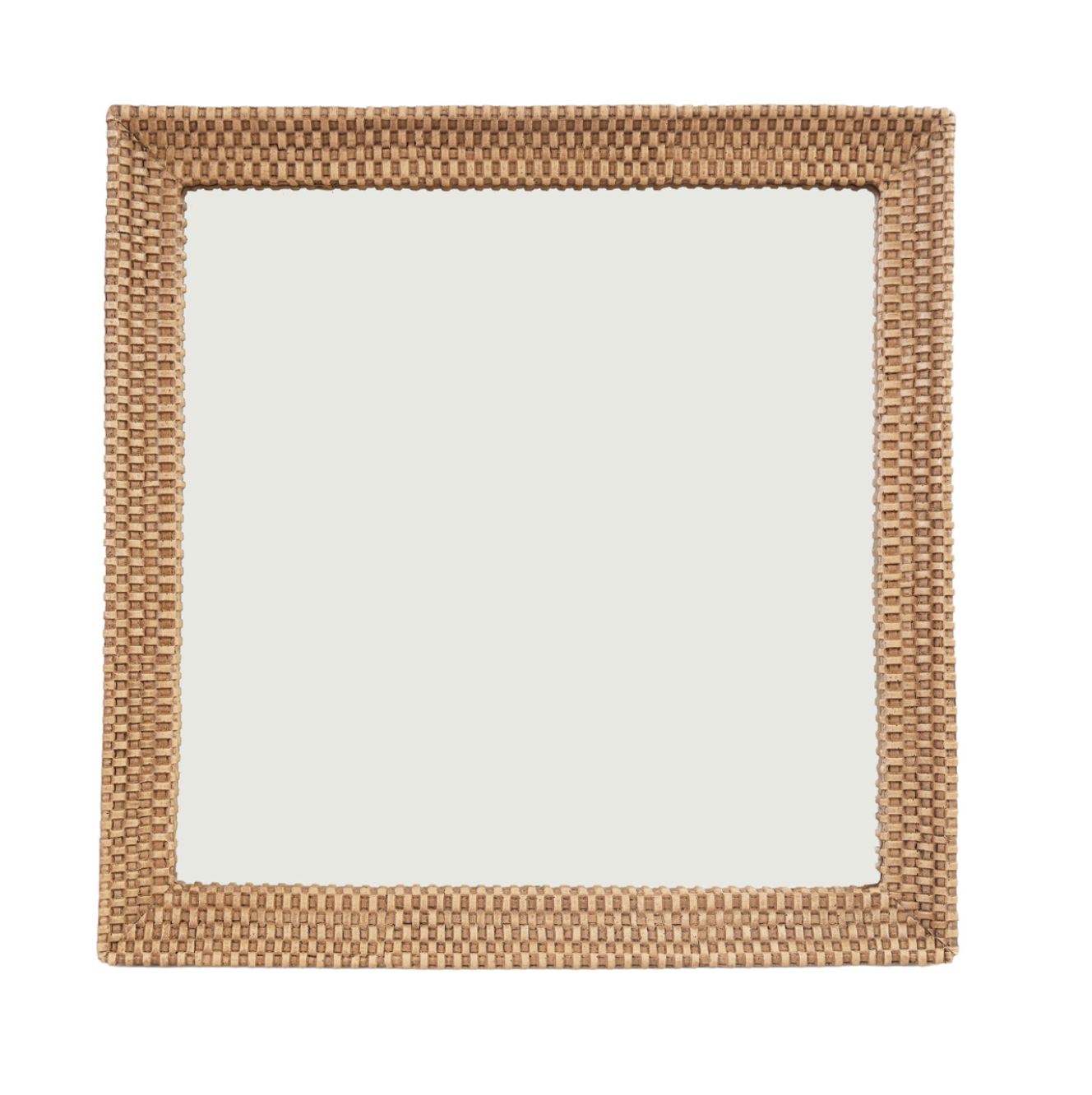Resin Mirrored Footed Tray w/ Woven Design