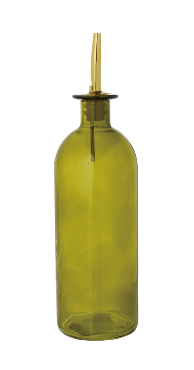 Glass Oil Cruet with Metal Stopper