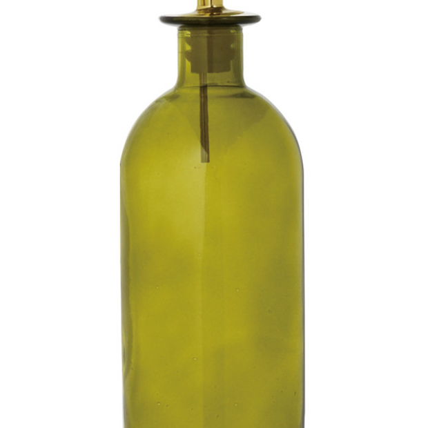 Glass Oil Cruet with Metal Stopper