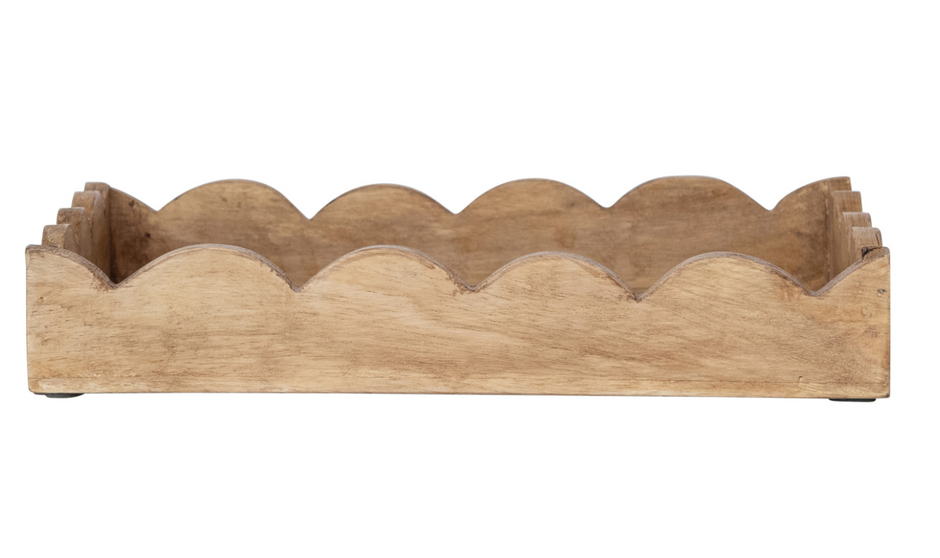 Mango Wood Scalloped Tray