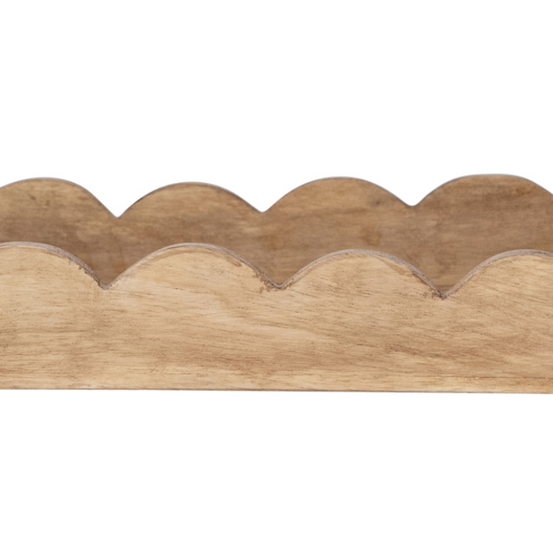 Mango Wood Scalloped Tray