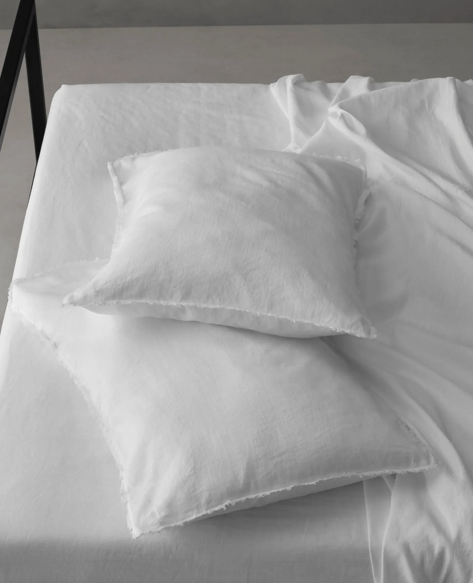 Society Limonta Saten Pillowcase Set/2 Bianco Euro