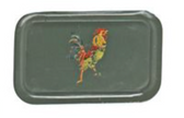 Vintage Painted Rooster Serving Tray 14x9
