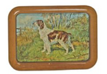 Vintage Spaniel Painted Tray 17x13