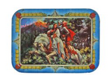 Vintage Mexico Souvenir Painted Tray 17x13