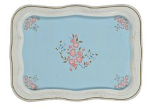 Vintage Floral Pastel Printed Tray 17x13