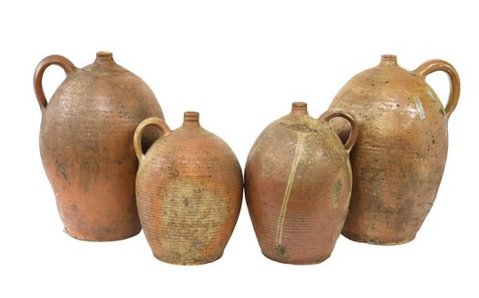 Vintage French Stoneware Oil Jug Small