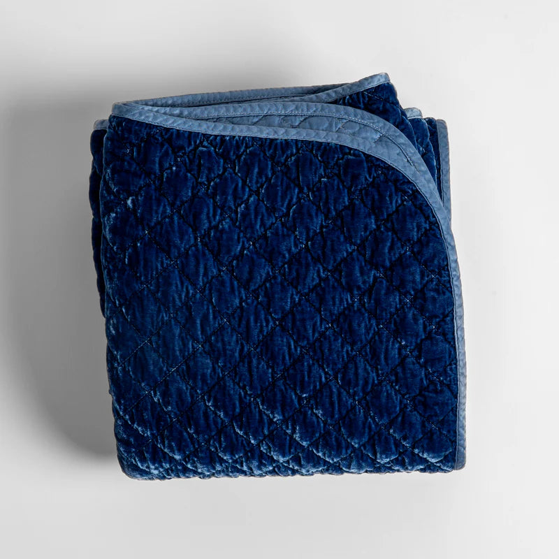 Silk Velvet Quilted Throw Blanket - Maaribu