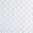 Silk Velvet Sham, Quilted with Satin Piping White Deluxe