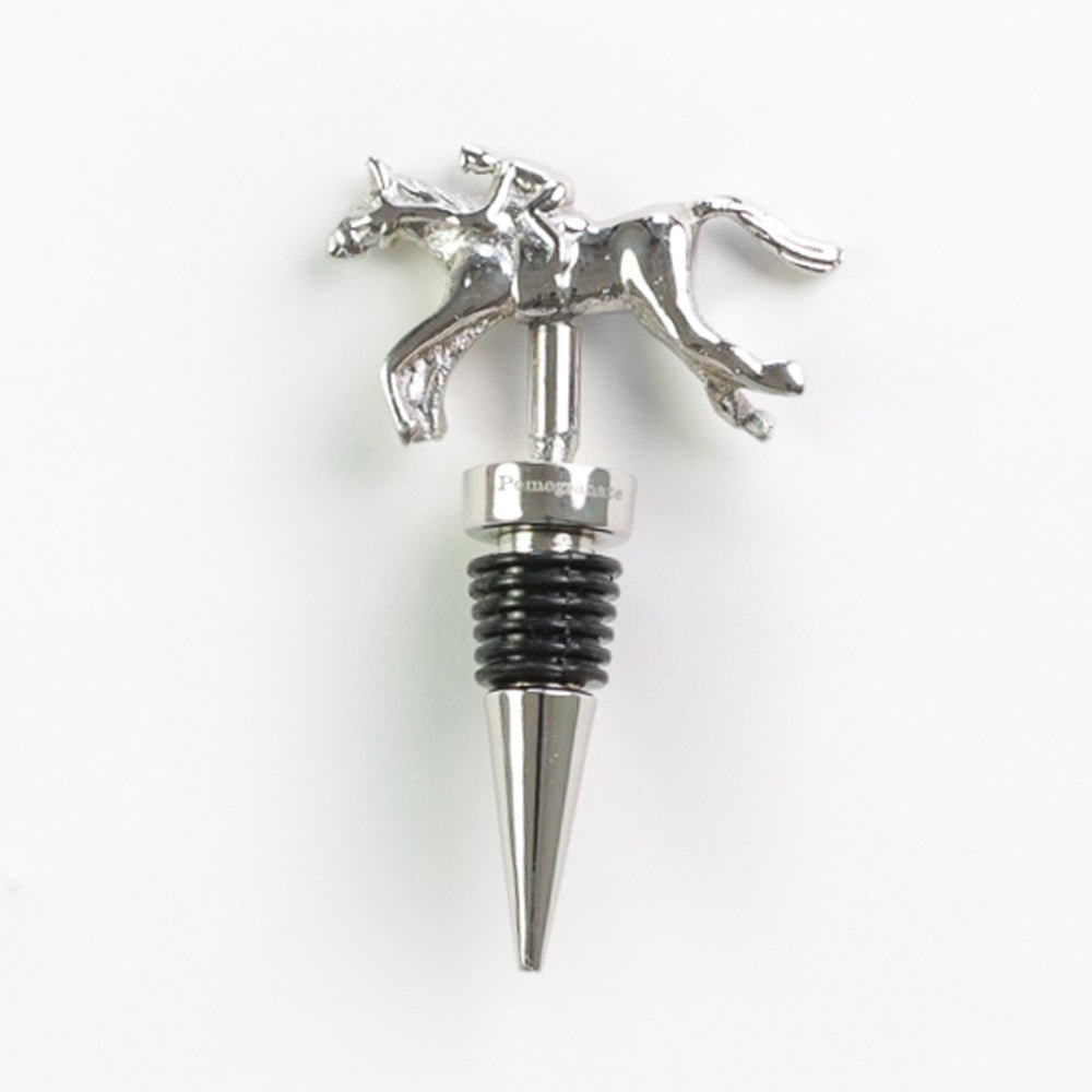 Jockey Handle Silver Bottle Stopper