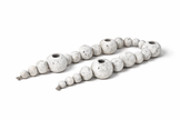 White Wash Beads Taper Holder - Maaribu